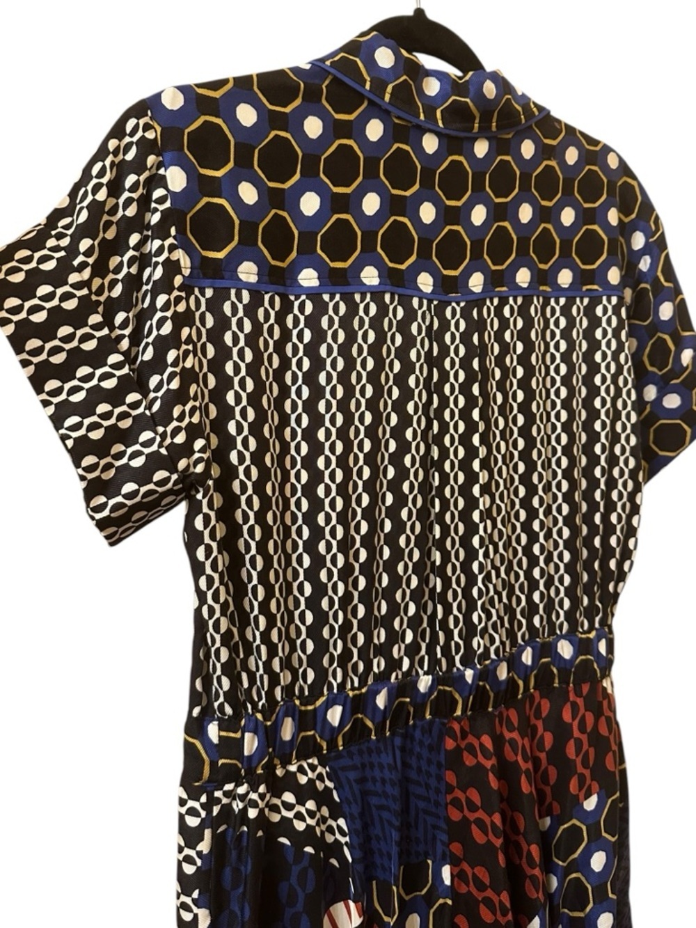 Maeve by Anthropologie Navy and Yellow Patterned Dress size S/m - Picture 7 of 13